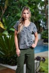 RESORT TOP - blk floral
